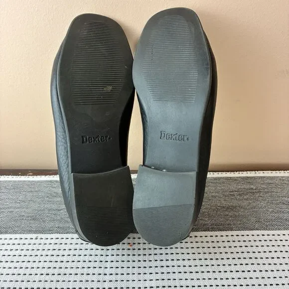 Dexter Comfort Women’s Handcrafted Black Pebble Leather  Loafer Shoes Size 8 - Picture 6 of 6